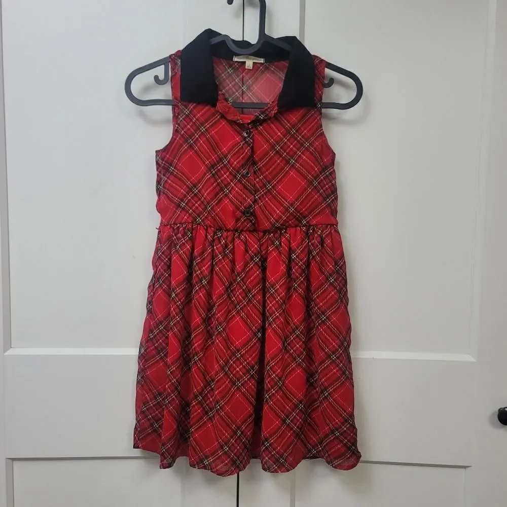 Self esteem plaid sleeveless dress, size 8